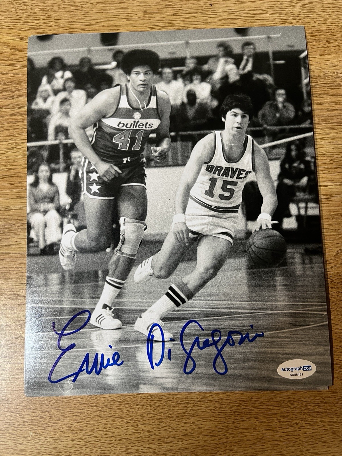 ERNIE DIGREGORIO BUFFALO BRAVES  1974 NBA ROY SIGNED AUTOGRAPH ACOA CERT
