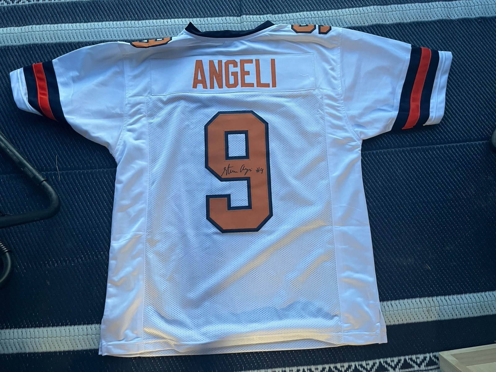 SYRACUSE ORANGE-STEVE ANGELI SIGNED AUTOGRAPHED FOOTBALL 🏈  JERSEY XL COA CUSE