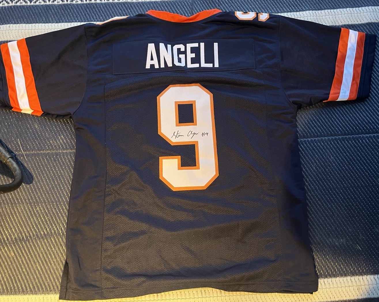SYRACUSE ORANGE-STEVE ANGELI SIGNED AUTOGRAPHED FOOTBALL 🏈  JERSEY XL COA CUSE