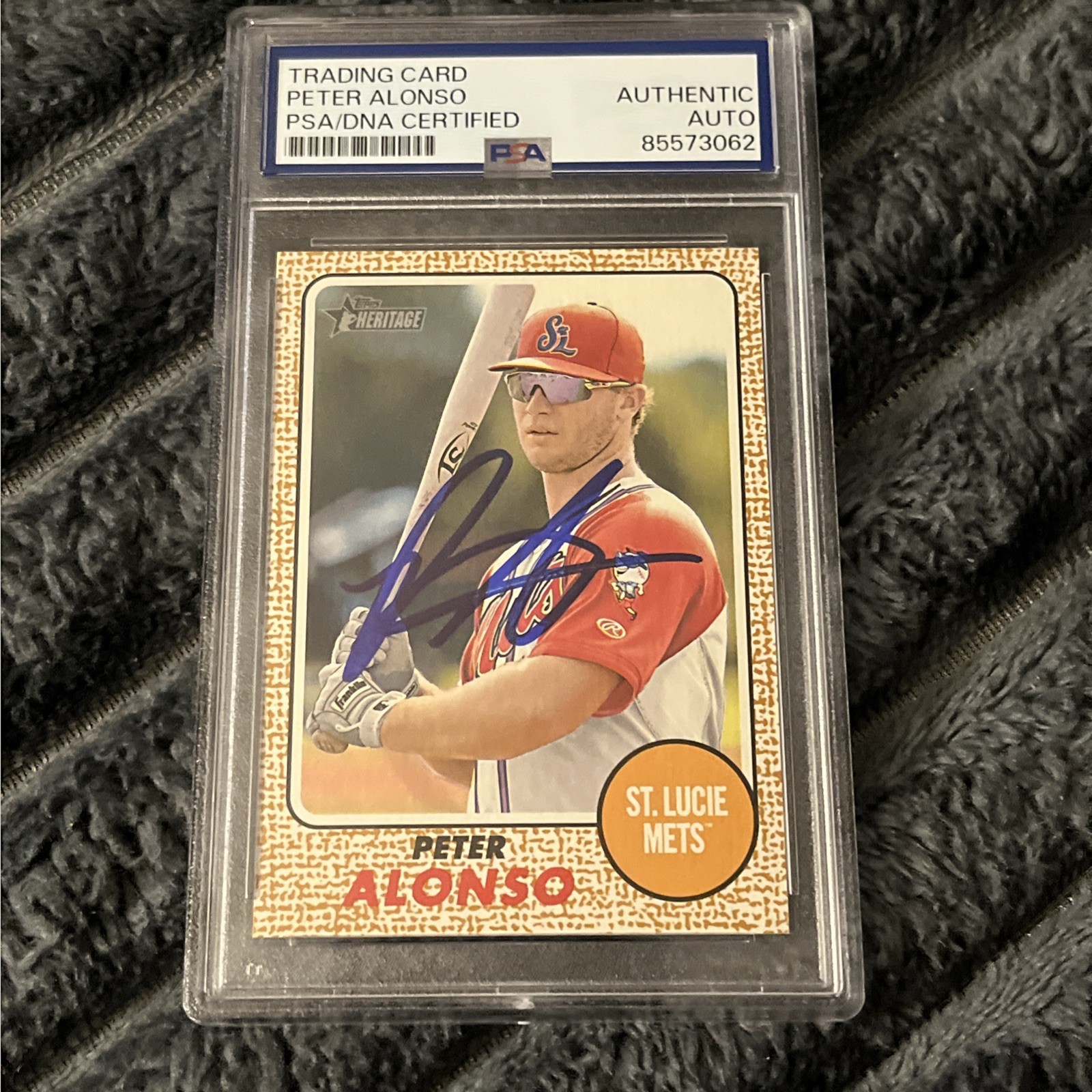 2017 TOPPS HERITAGE MINORS PETER PETE ALONSO ROY SIGNED CARD PSA AUTHENTIC Mets