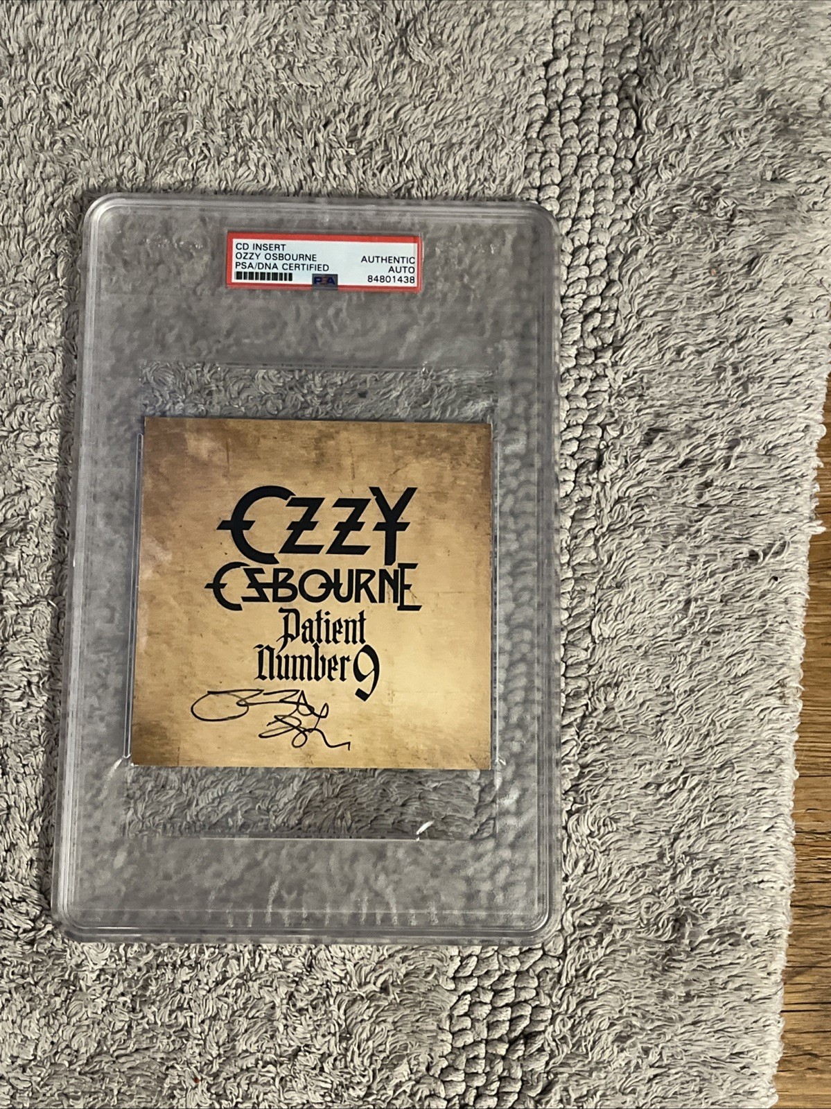 Ozzy Osbourne Signed PSA/DNA Encapsulated Patient Number 9 Cd Insert Legend