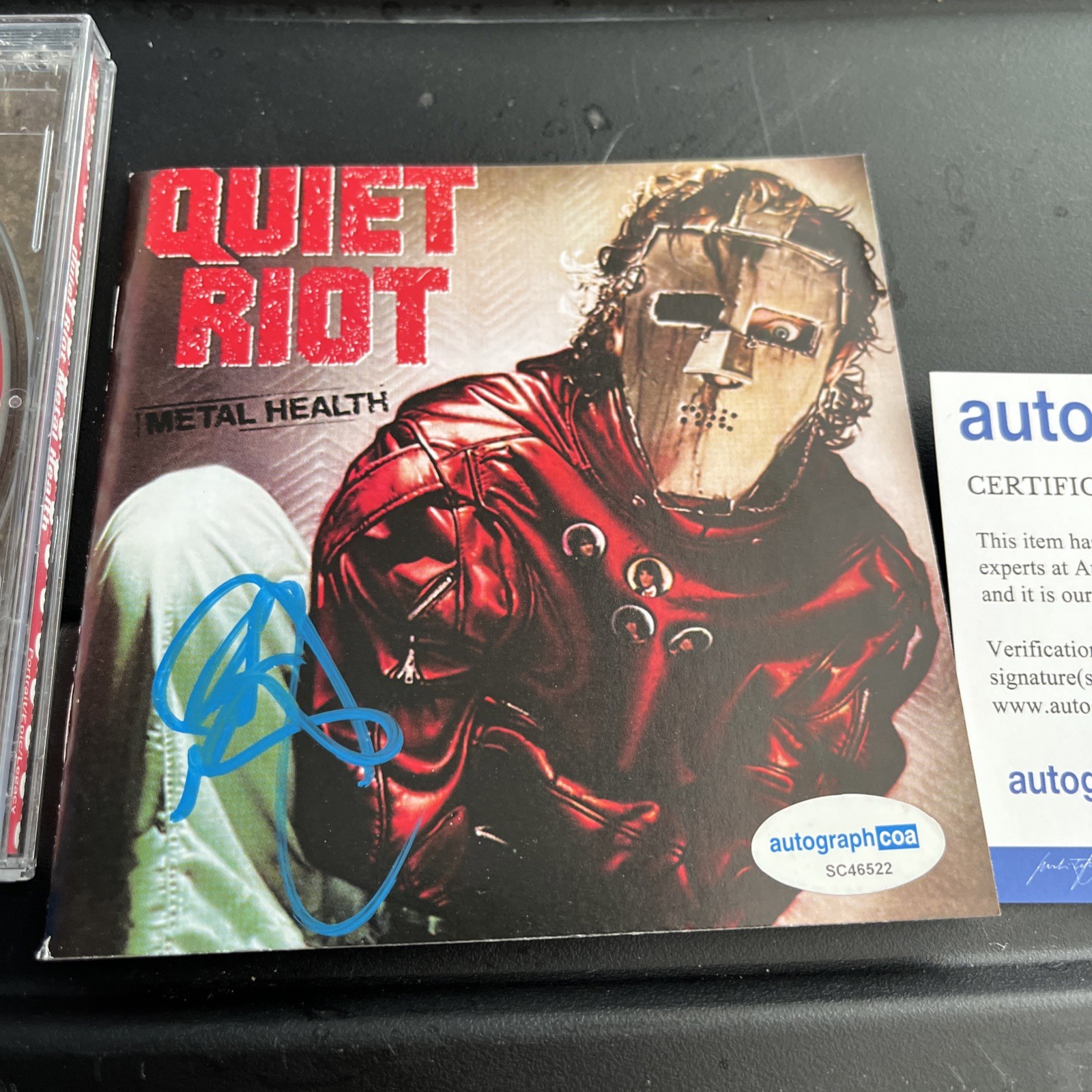 QUIET RIOT RUDY SARZO SIGNED AUTOGRAPHED CD ACOA CERTIFIED METAL HEALTH