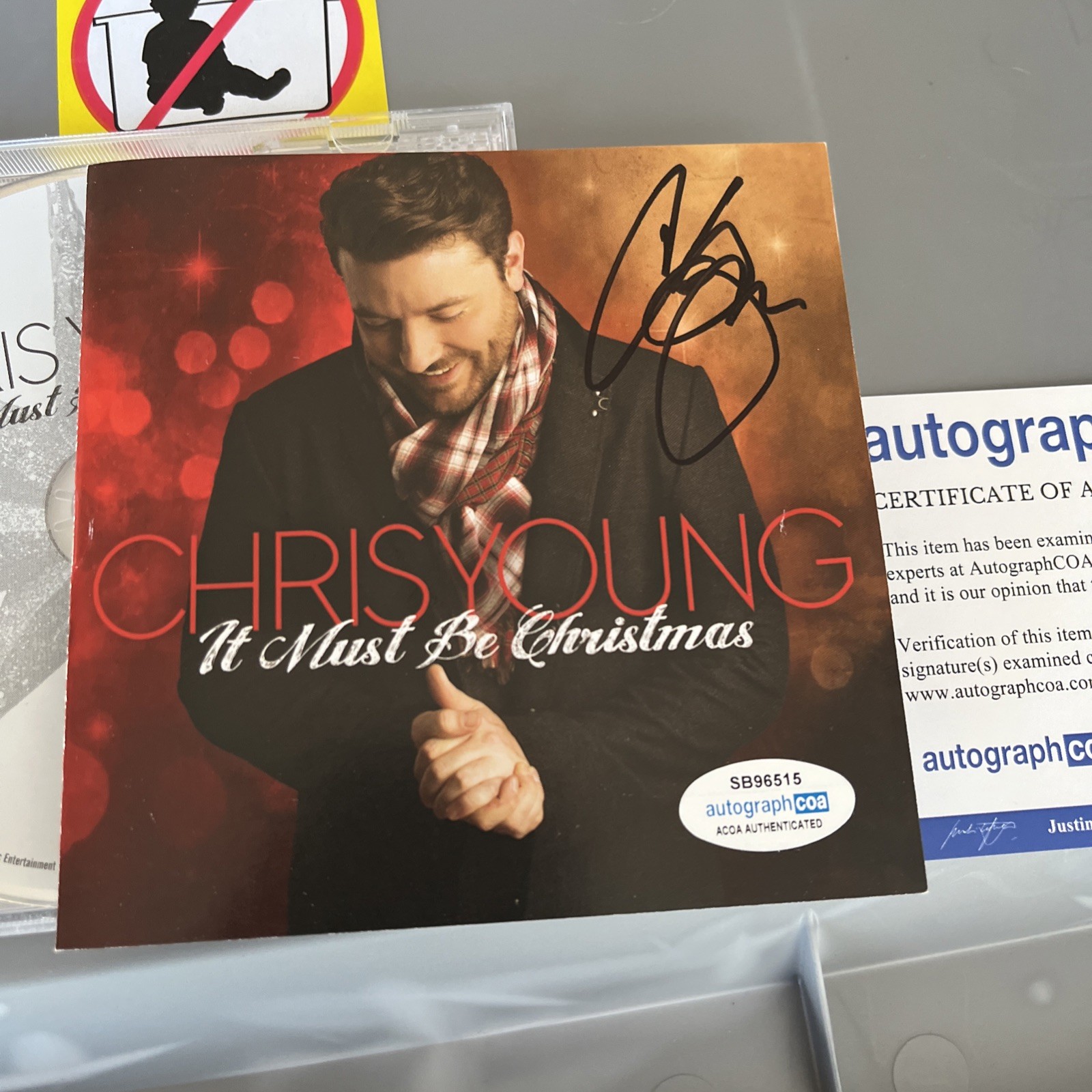 COUNTRY SINGER CHRIS YOUNG SIGNED AUTOGRAPHED CD ACOA CERTIFIED
