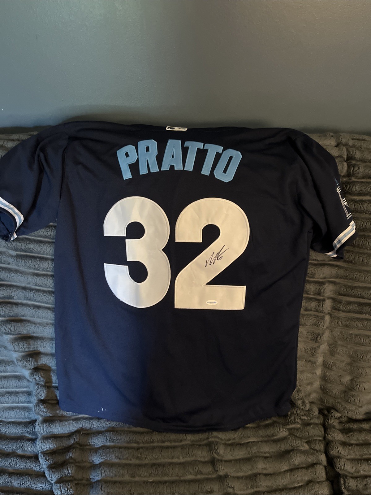 KANSAS CITY ROYALS NICK PRATTO SIGNED AUTOGRAPHED JERSEY ACOA COA BASEBALL STAR