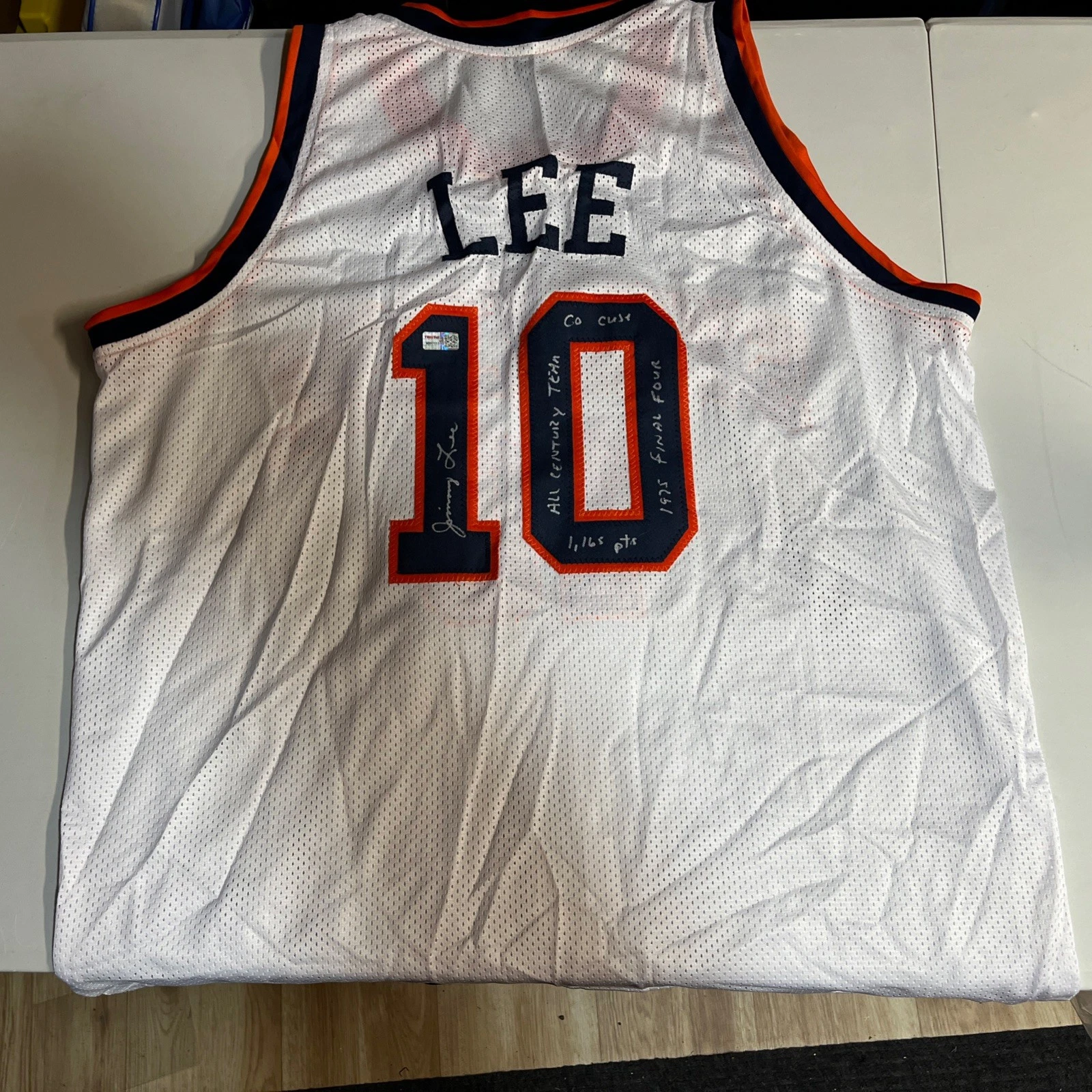 SYRACUSE ORANGE- JIMMY LEE SIGNED AUTOGRAPH JERSEY TRISTAR COA FINAL FOUR CUSE