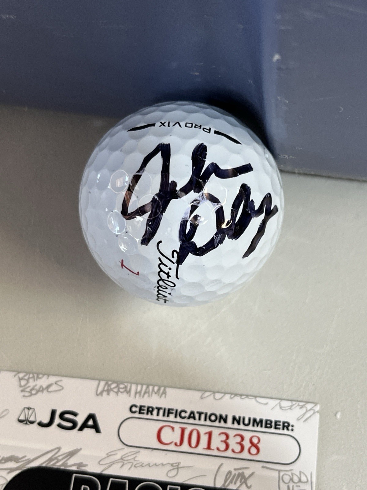 JOHN DALY SIGNED AUTOGRAPH LOGO GOLF BALL JSA COA TITLEIST PGA CHAMPION