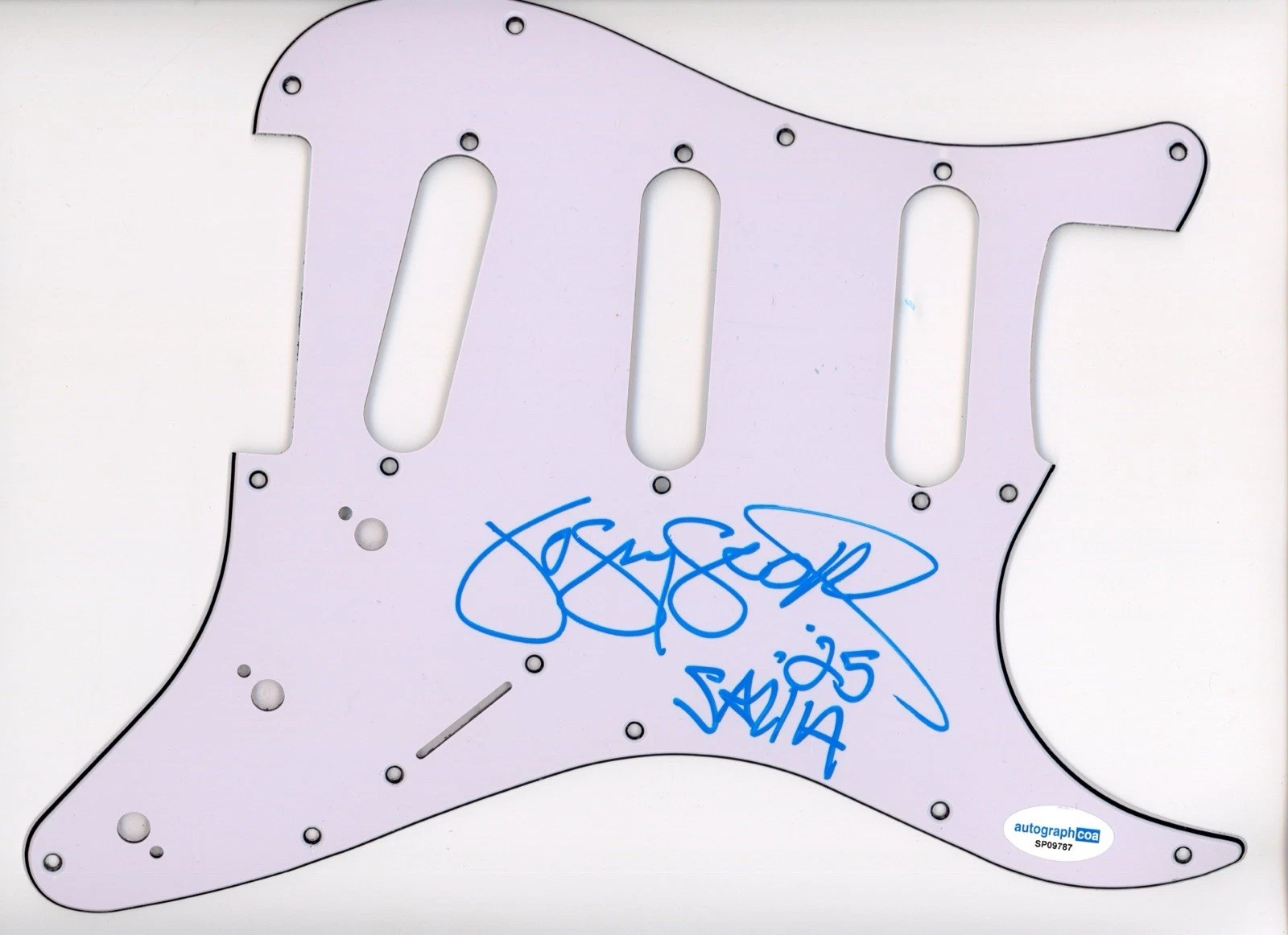 SALIVA JOSEY SCOTT SIGNED AUTOGRAPHED STRAT PICKGUARD ACOA CERTIFIED HERO ALWAYS