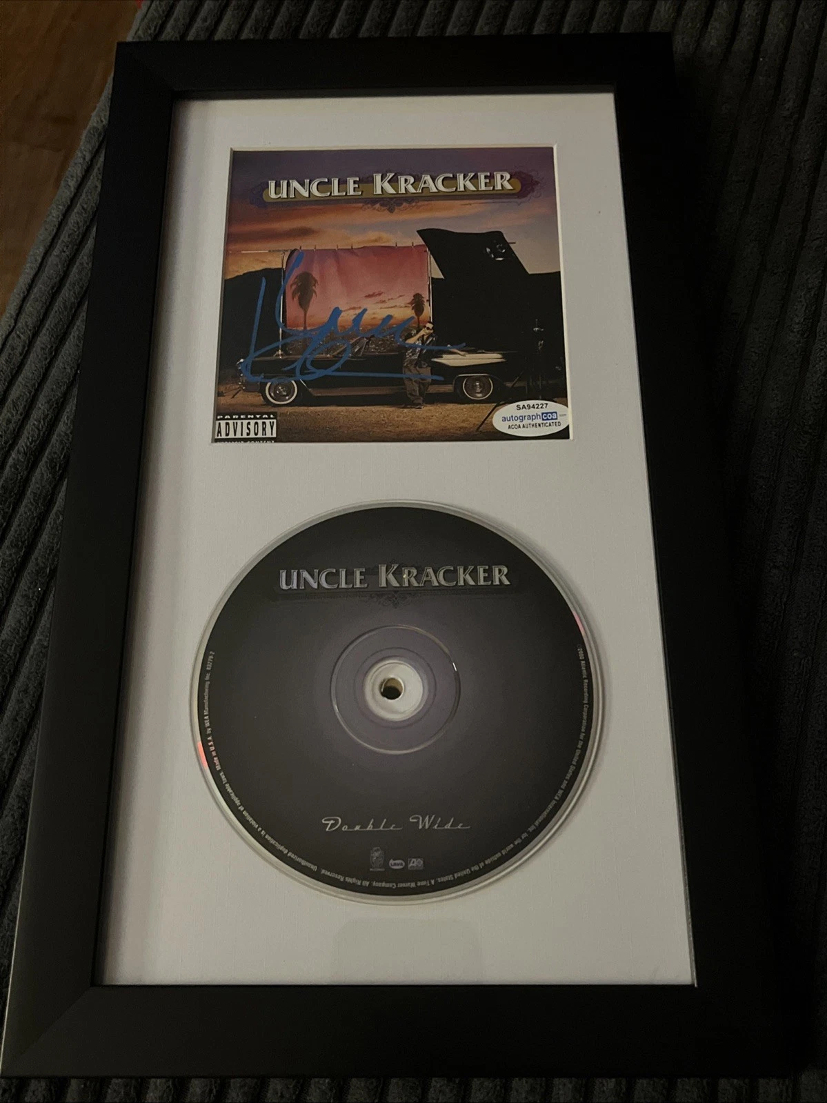 UNCLE KRACKER SIGNED FRAMED AUTOGRAPHED CD DISPLAY DOUBLE WIDE ACOA CERTIFIED