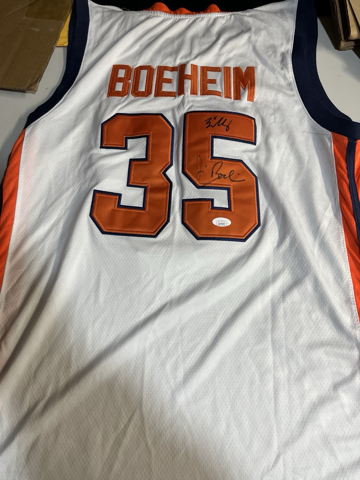 SYRACUSE ORANGE-BUDDY BOEHEIM JIM BOEHEIM SIGNED AUTOGRAPH JERSEY ACOA COA JSA