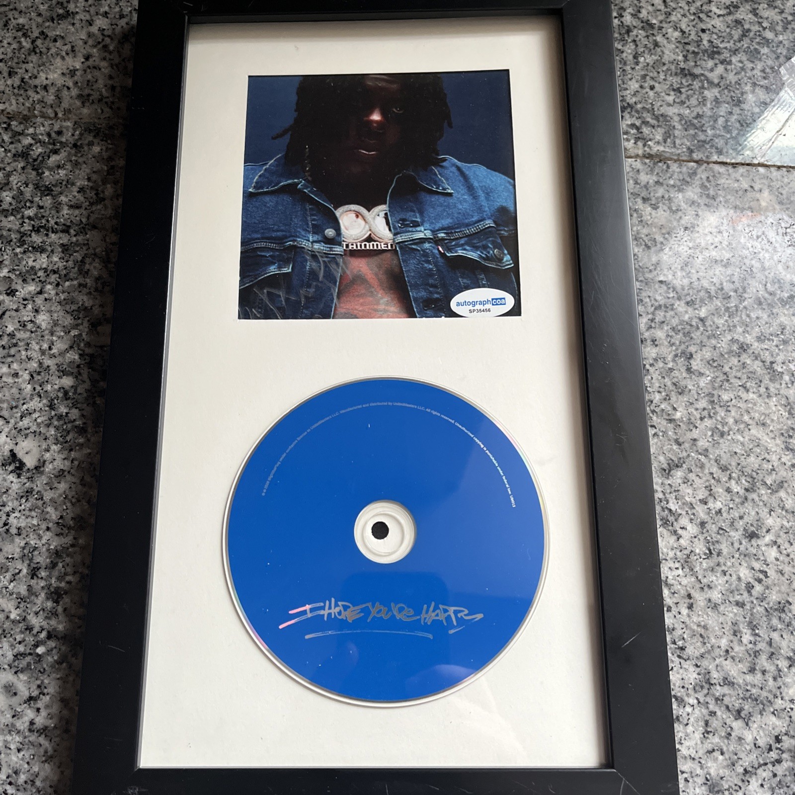 BIGXTHAPLUG SIGNED AUTOGRAPH FRAMED CD DISPLAY ACOA I HOPE YOU’RE HAPPY RAP ELLA