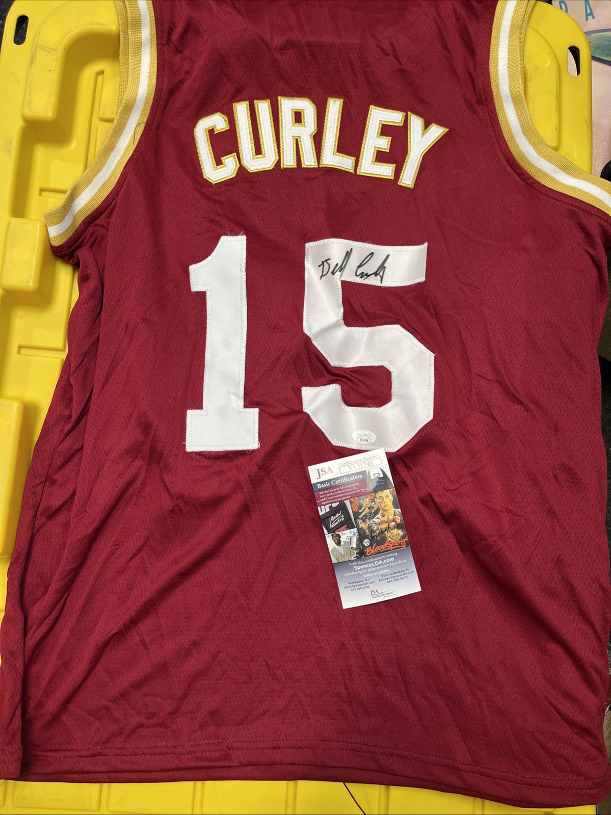 BOSTON COLLEGE EAGLES BILL CURLEY SIGNED JERSEY AUTO JSA CERTIFIED Large