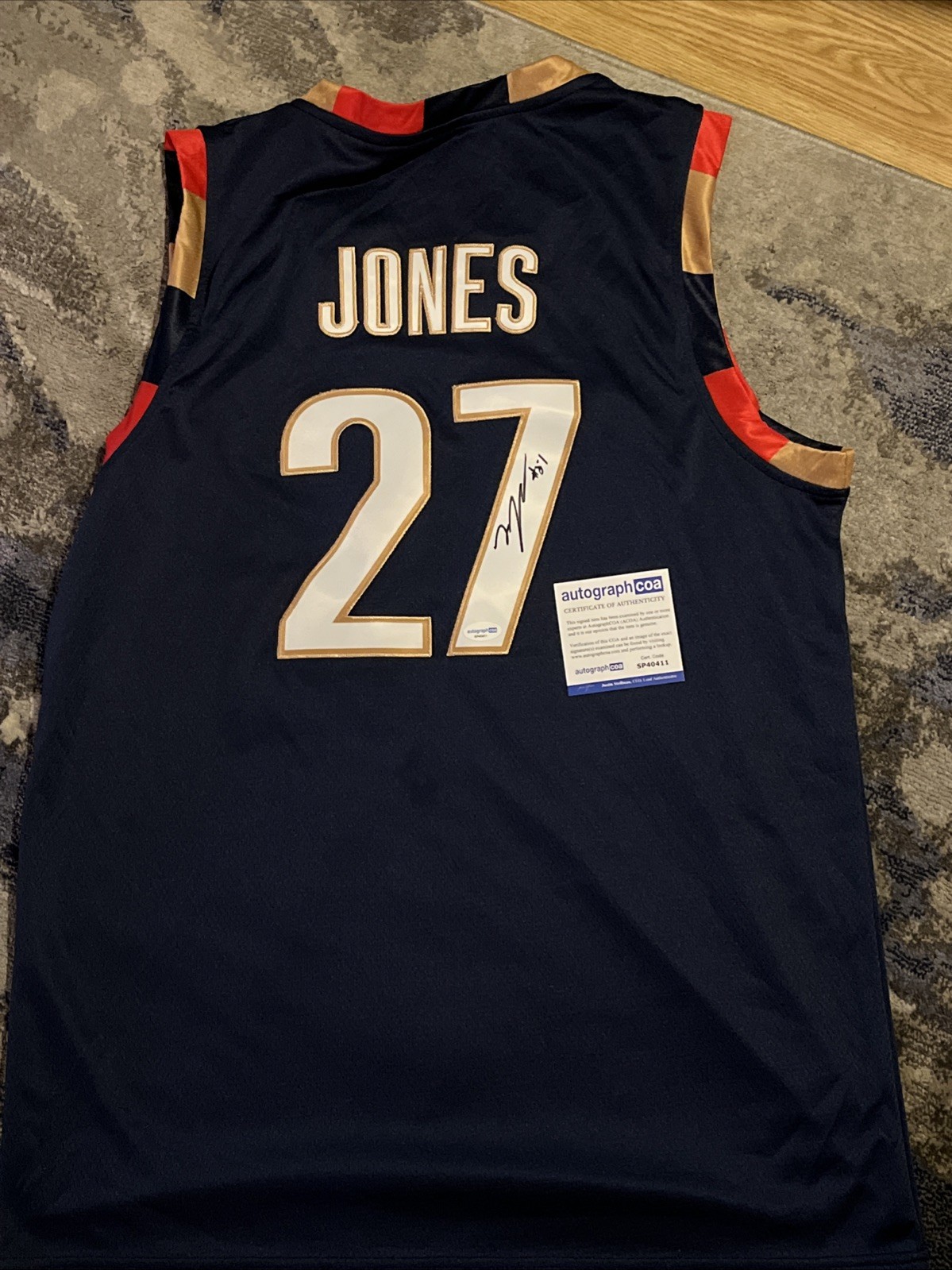 CLEVELAND CAVALIERS- DWAYNE JONES SIGNED AUTOGRAPH JERSEY ACOA CERTIFIED LARGE