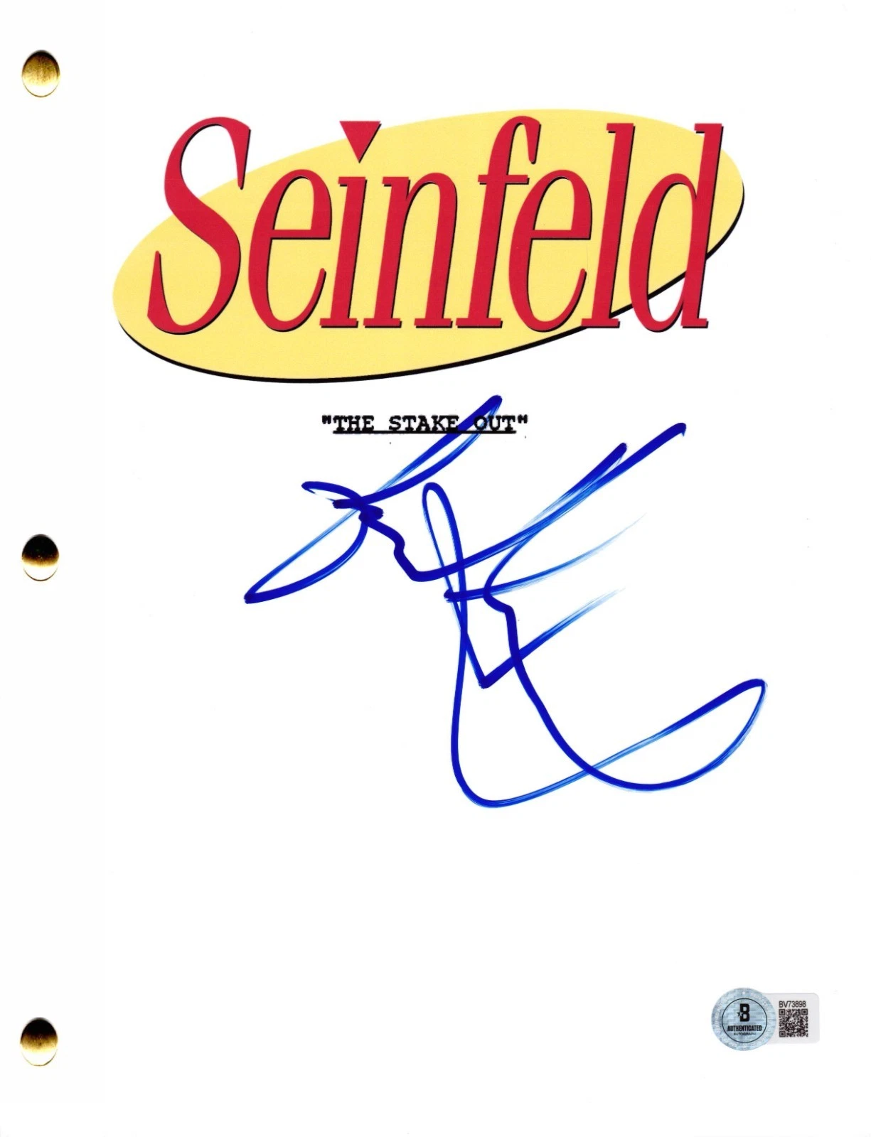Jason Alexander Signed Seinfeld Pilot Script Authentic Autograph Beckett