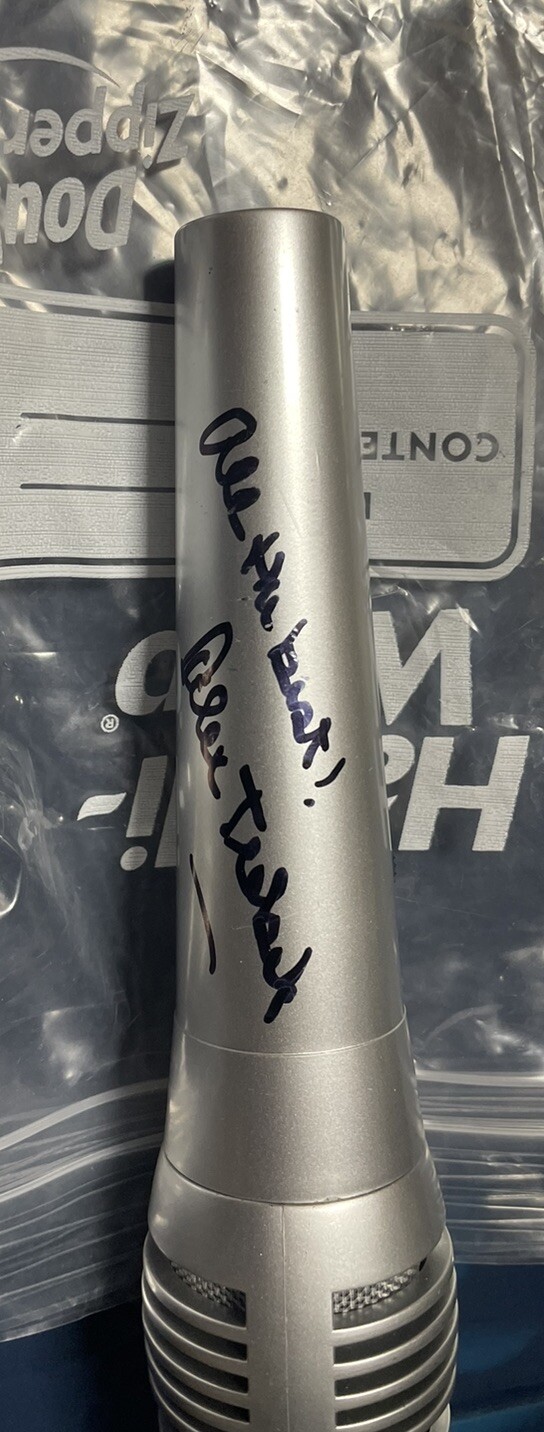 JEOPARDY HOST ALEX TREBEK SIGNED AUTOGRAPHED MICROPHONE 🎤 RARE JSA CERTIFIED