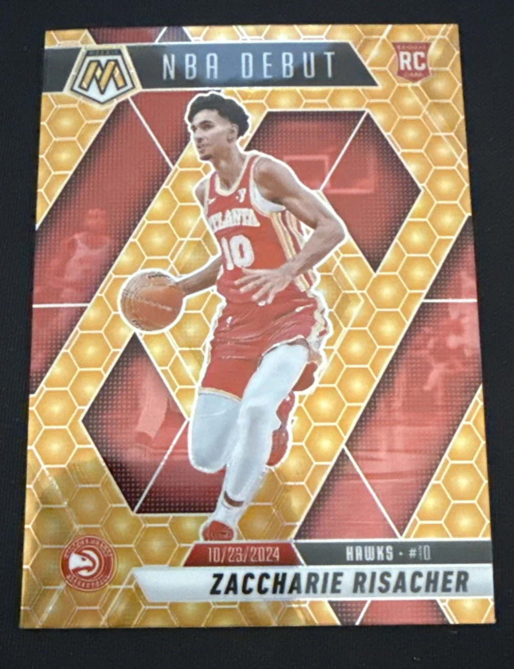 2024-25 Mosaic NBA Debut ZACCHARIE RISACHER Honeycomb Prizm SSP Rookie #269
