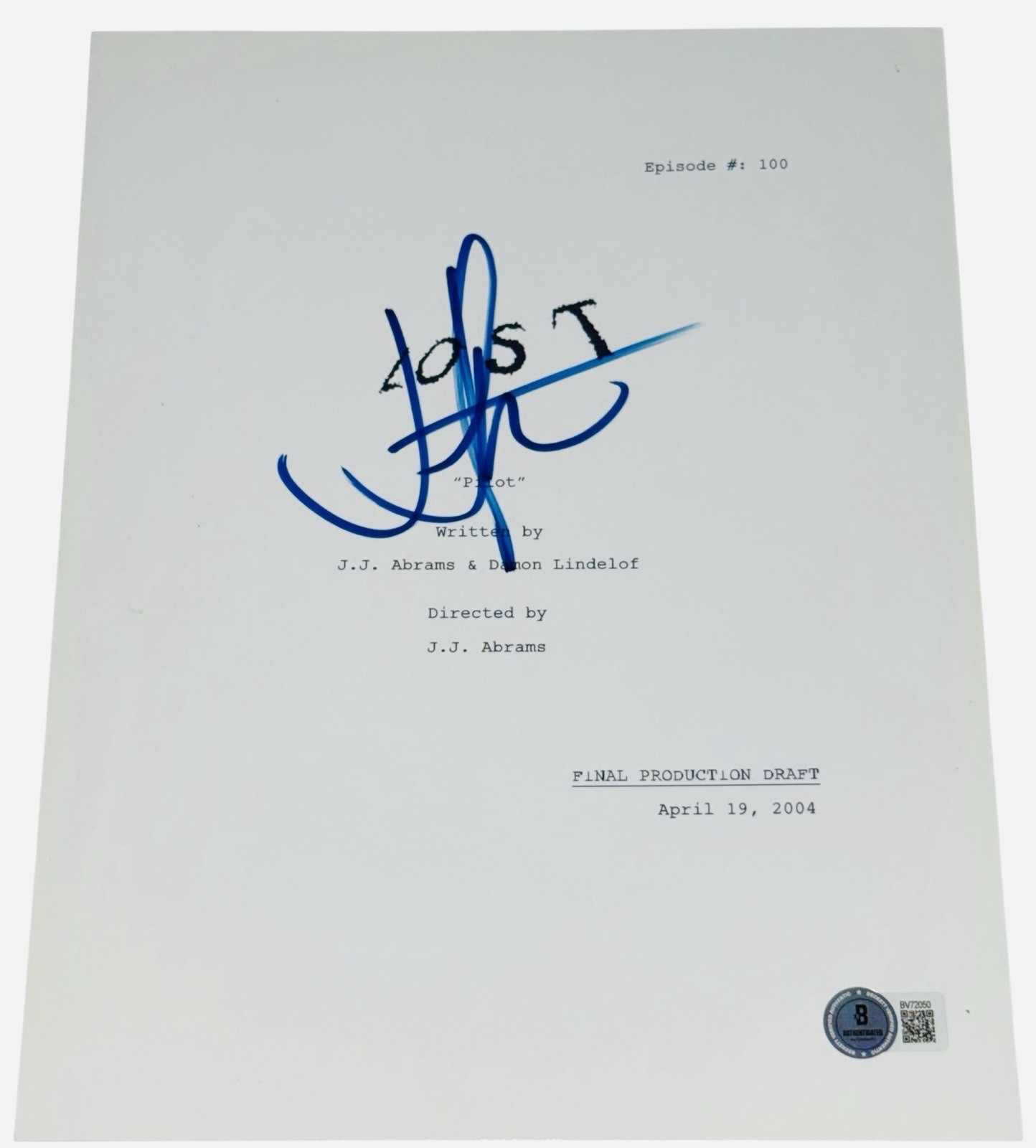 JJ Abrams Signed Autograph Lost 