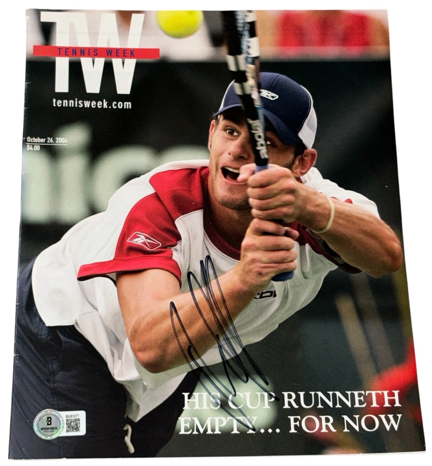 Andy Roddick Signed Autograph Tennis Week Magazine TW 2004 Rare Beckett BAS