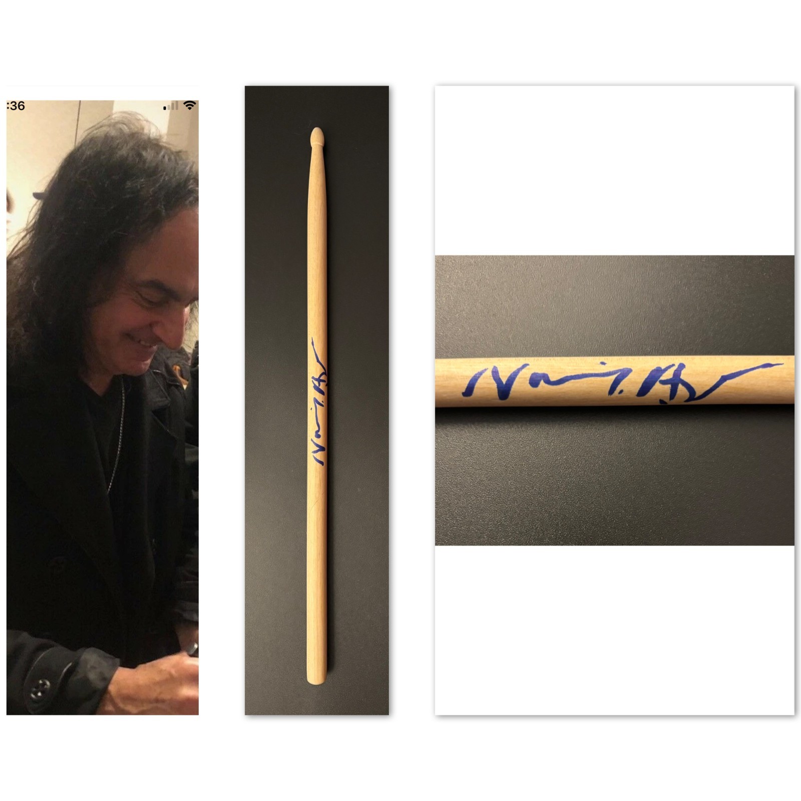 GFA Black Sabbath Drummer  * VINNIE APPICE *  Signed Drumstick PROOF COA