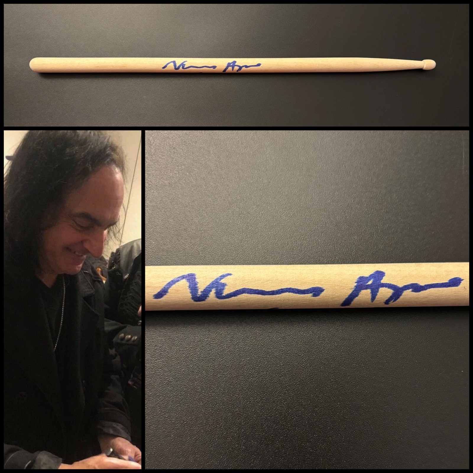 GFA Black Sabbath Drummer  * VINNIE APPICE *  Signed Drumstick PROOF COA