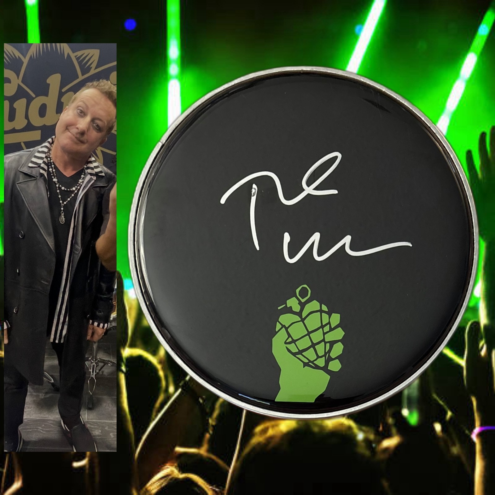GFA Green Day Band Drummer  * TRE COOL *  Signed New 10
