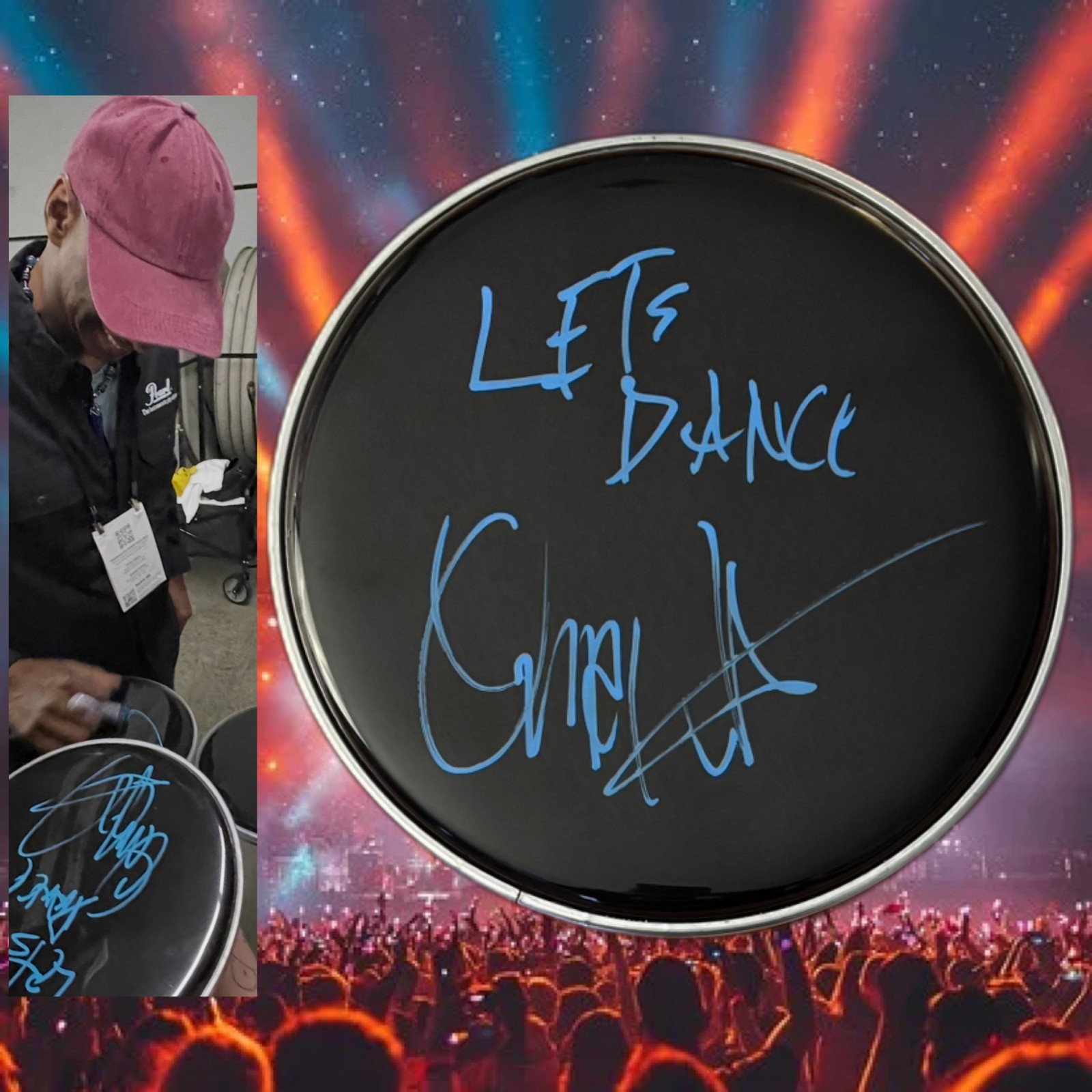 GFA David Bowie Let's Dance Drummer * OMAR HAKIM * Signed 10