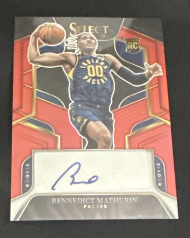 2022-23 Panini Select Bennedict Mathurin Red Prizm Rookie Auto RC /99
