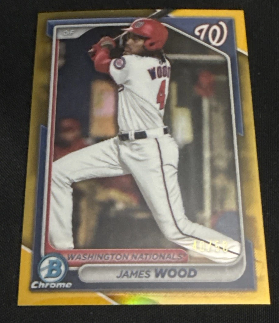 2024 Bowman Chrome Prospect James Wood Gold 40/50 Sp