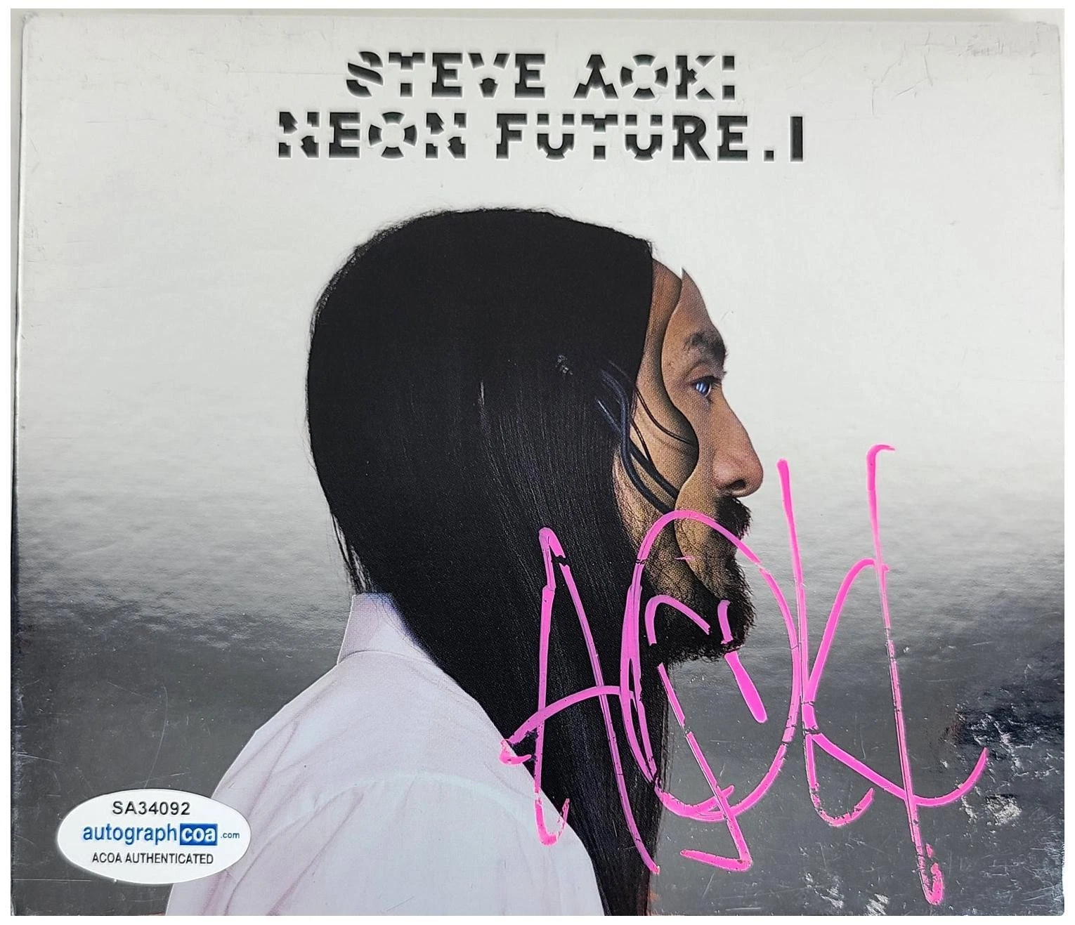 Steve Aoki Signed Neon Future I CD Cvr Lp Album ACOA