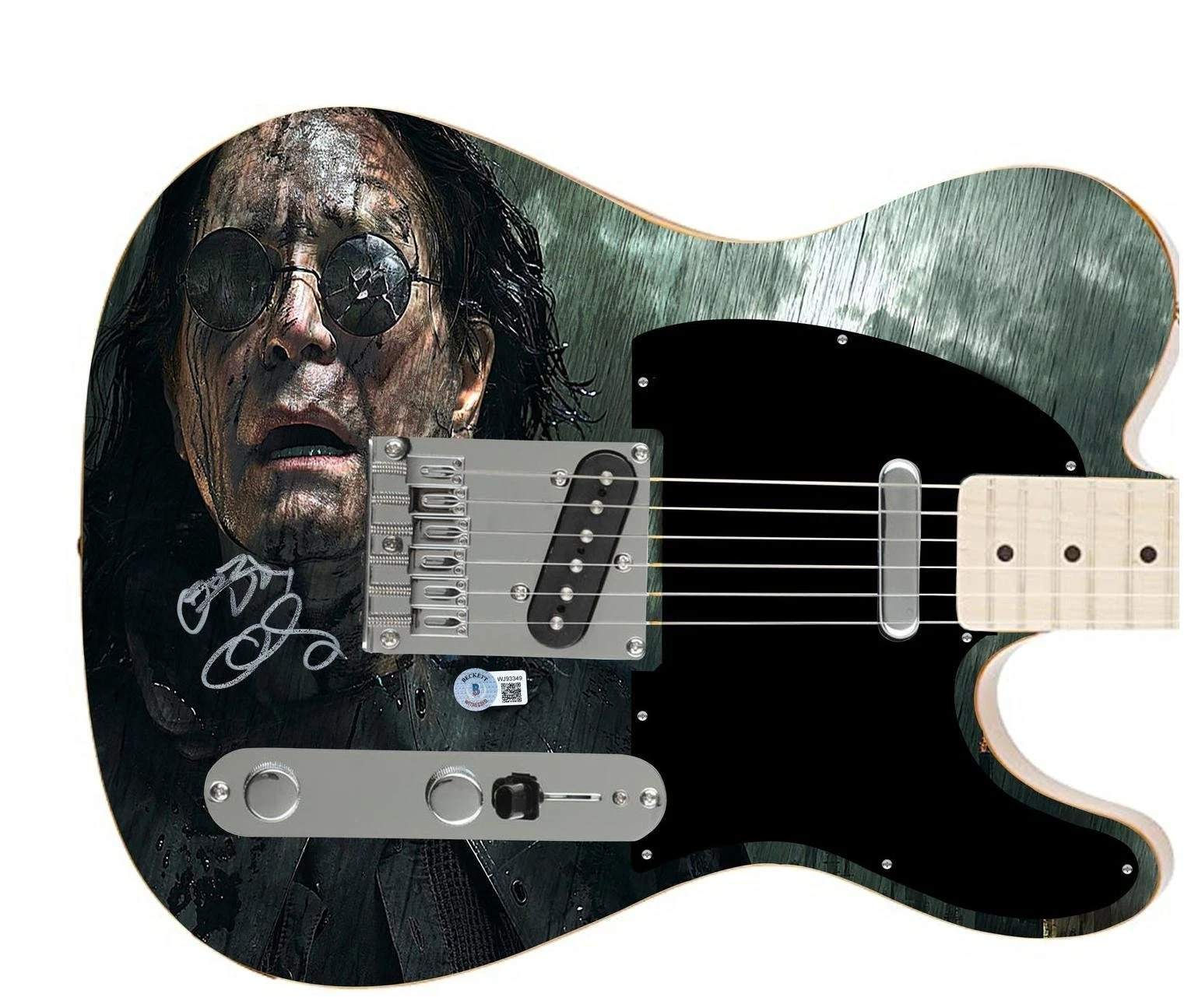 Ozzy Osbourne Autographed Fender Album Lp Cd Art Graphics Photo Guitar BAS Witne