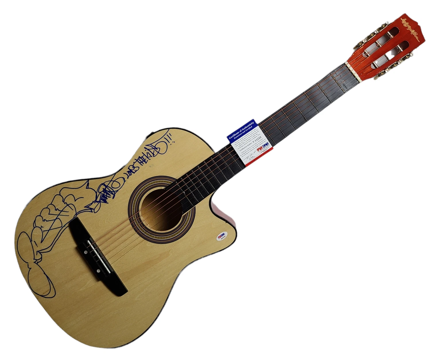 Gym Class Heroes Travie McCoy Signed Guitar w Graffiti Art UACC AFTAL PSA
