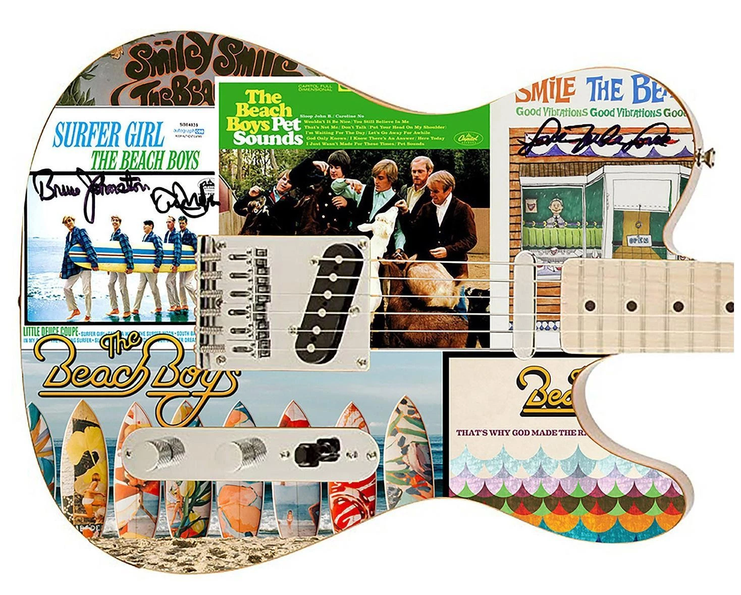 The Beach Boys Signed Albums Photo Graphics Fender Guitar Exact Proof ACOA
