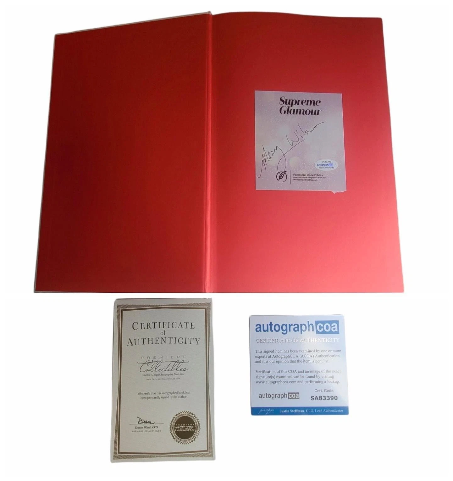 Mary Wilson Supreme Glamour Signed Autographed Book ACOA