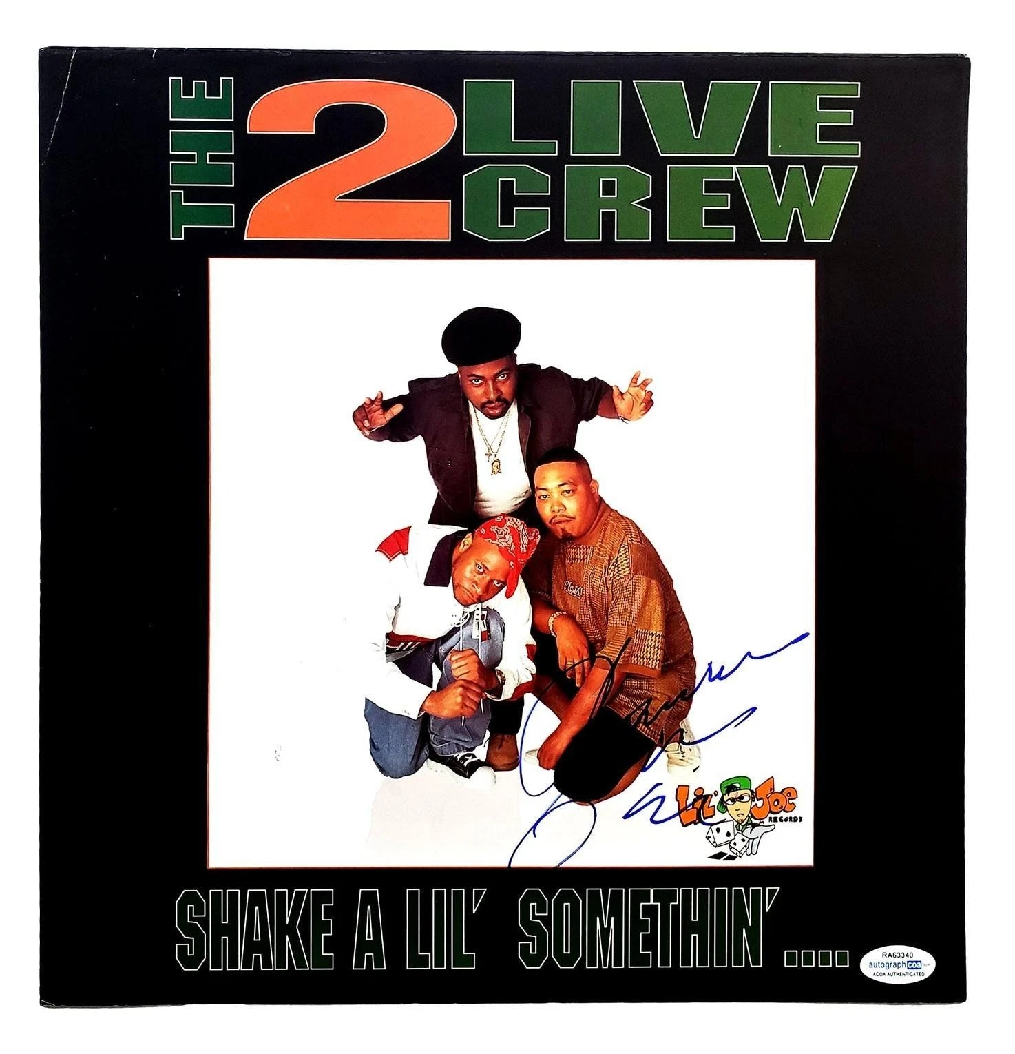 2 Live Crew Chris Won Fresh Kid Ice Autographed Album Sleeve ACOA