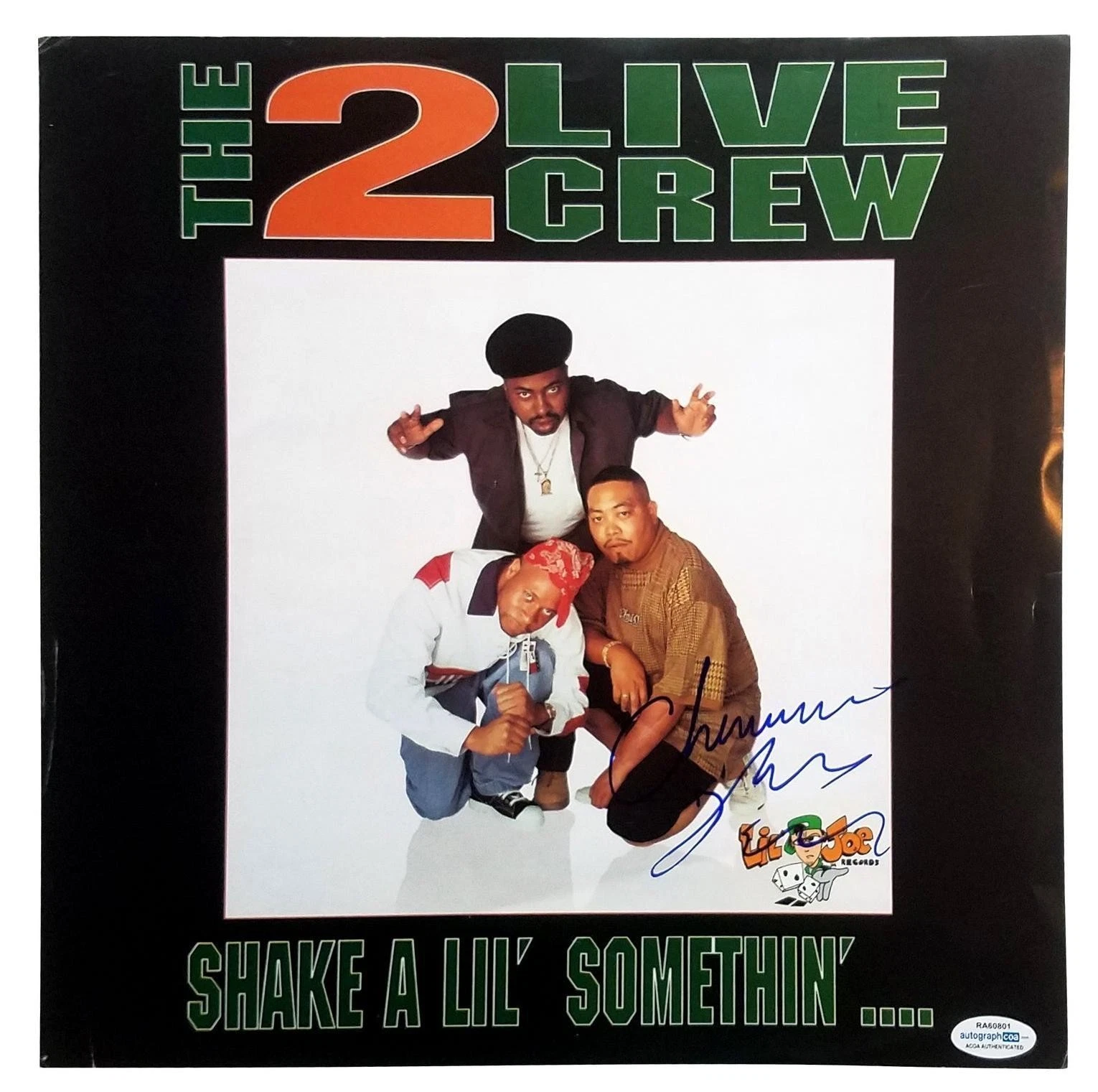 2 Live Crew Chris Won Fresh Kid Ice Autographed Album Sleeve ACOA