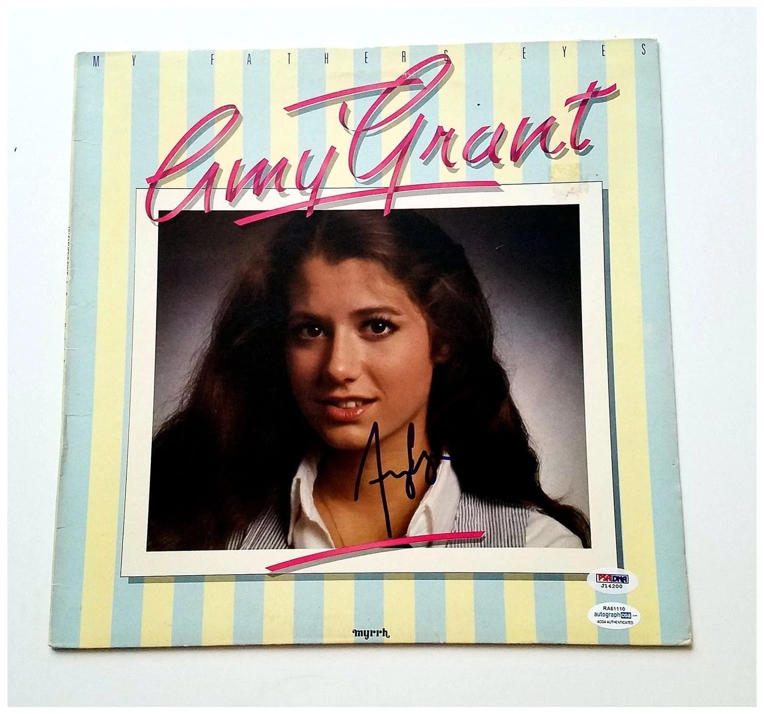 Amy Grant Signed Autographed My Father's Eyes Album LP ACOA ACOA