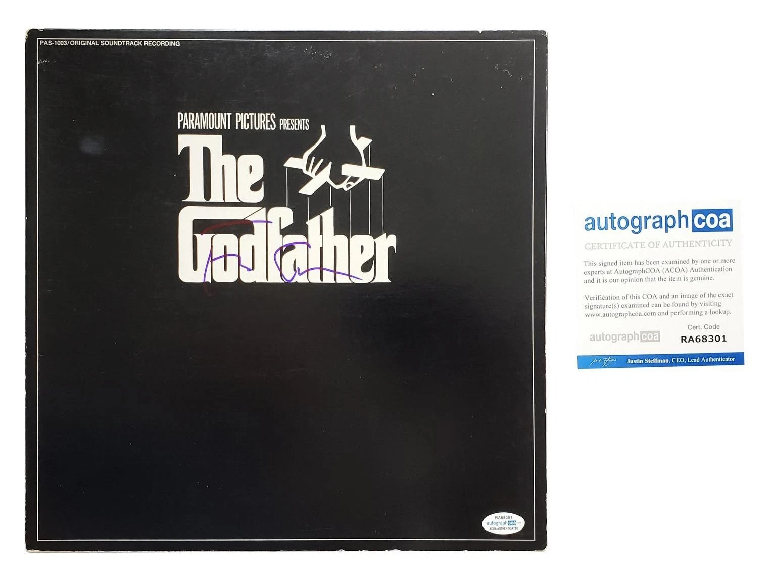 Godfather Soundtrack Francis Ford Coppola Autograph Autographed Album LP ACOA