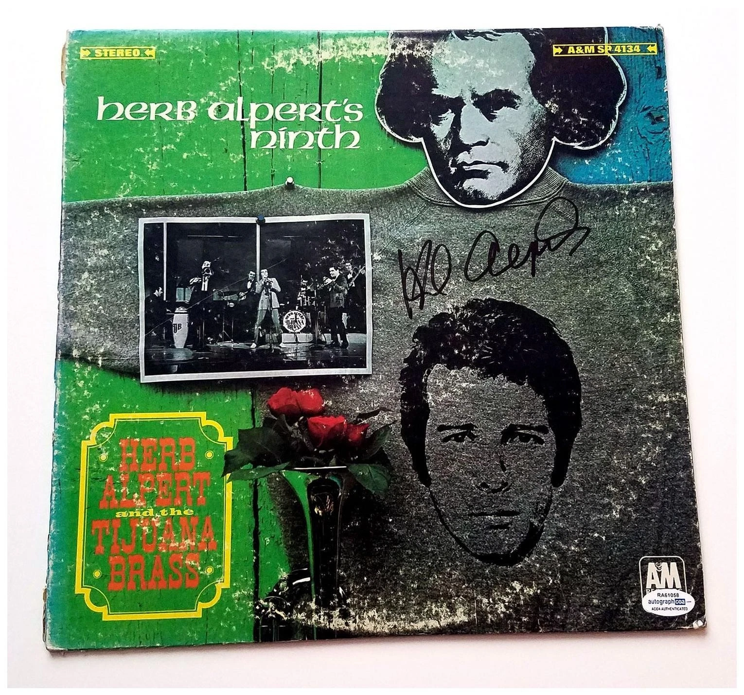 Herb Alpert Signed Autographed Ninth Album Cover ACOA
