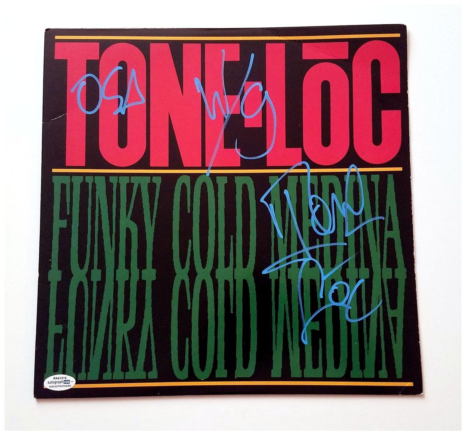 Tone-Loc Autographed Funky Cold Medina Album Cover LP ACOA