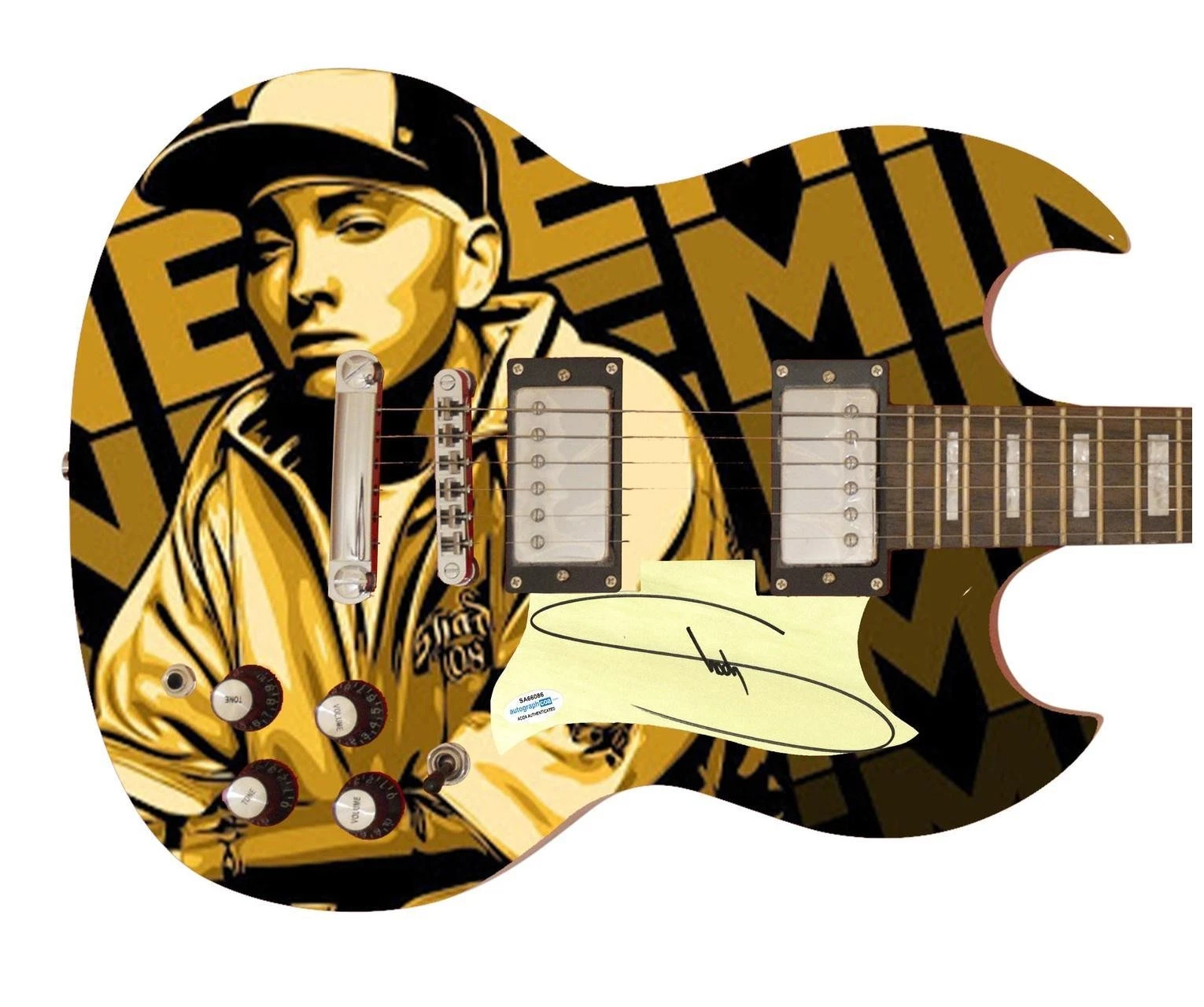 Eminem Signed Autographed Poster Photo Guitar ACOA