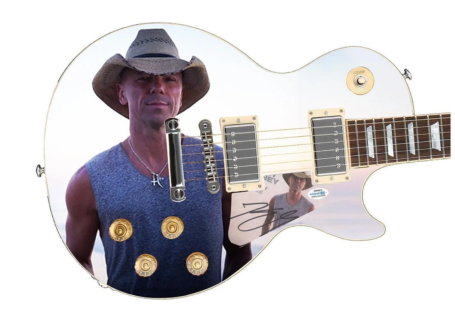 Kenny Chesney Signed Autographed Custom Photo Graphics Guitar ACOA ACOA