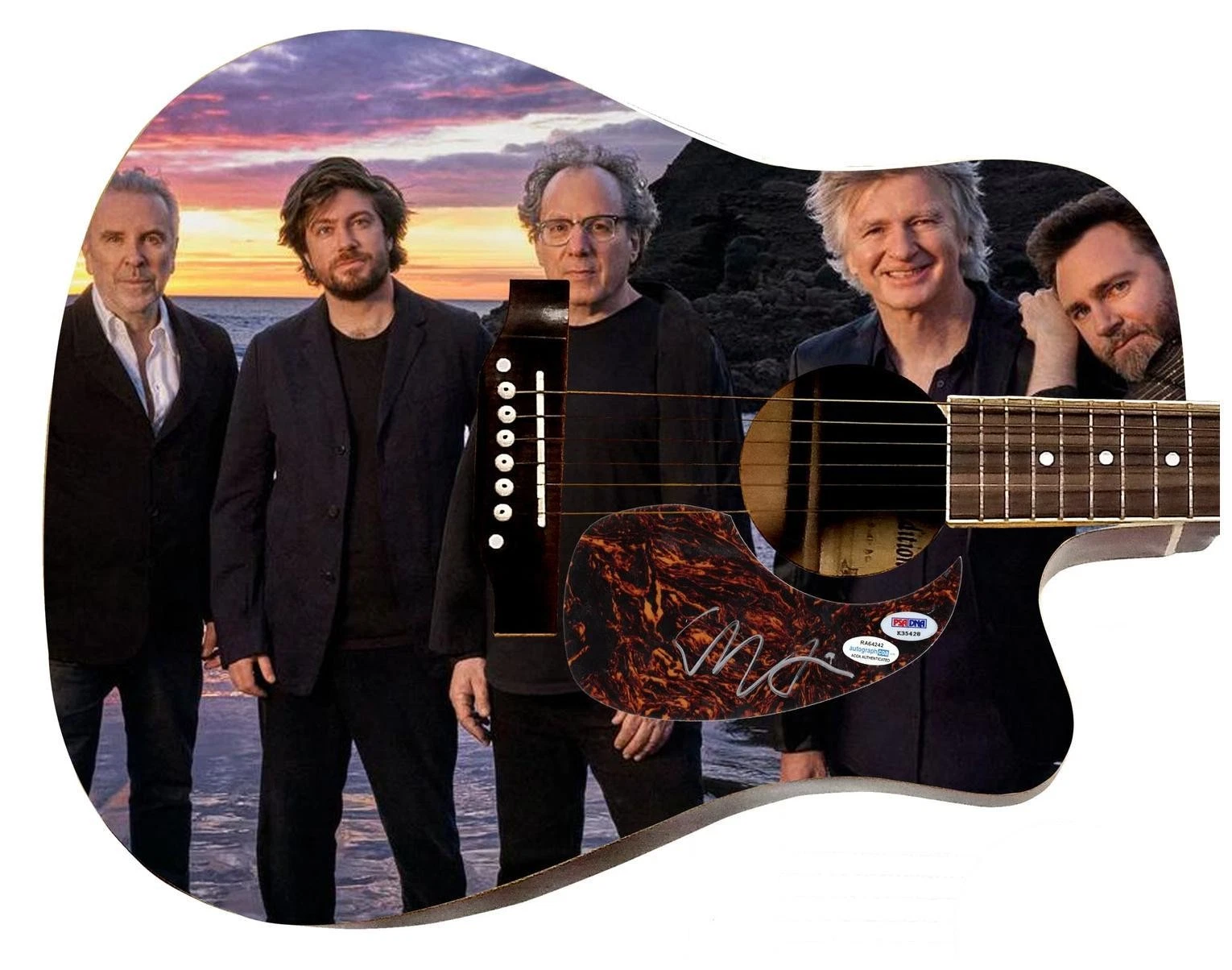 Liam Finn Crowded House Autographed 1:1 Signature Edition Graphics Photo Guitar