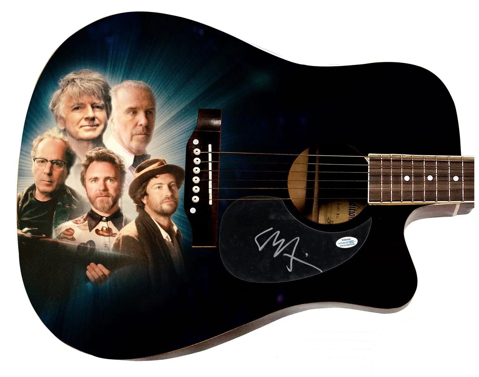 Liam Finn Crowded House Autographed 1:1 Signature Edition Graphics Photo Guitar