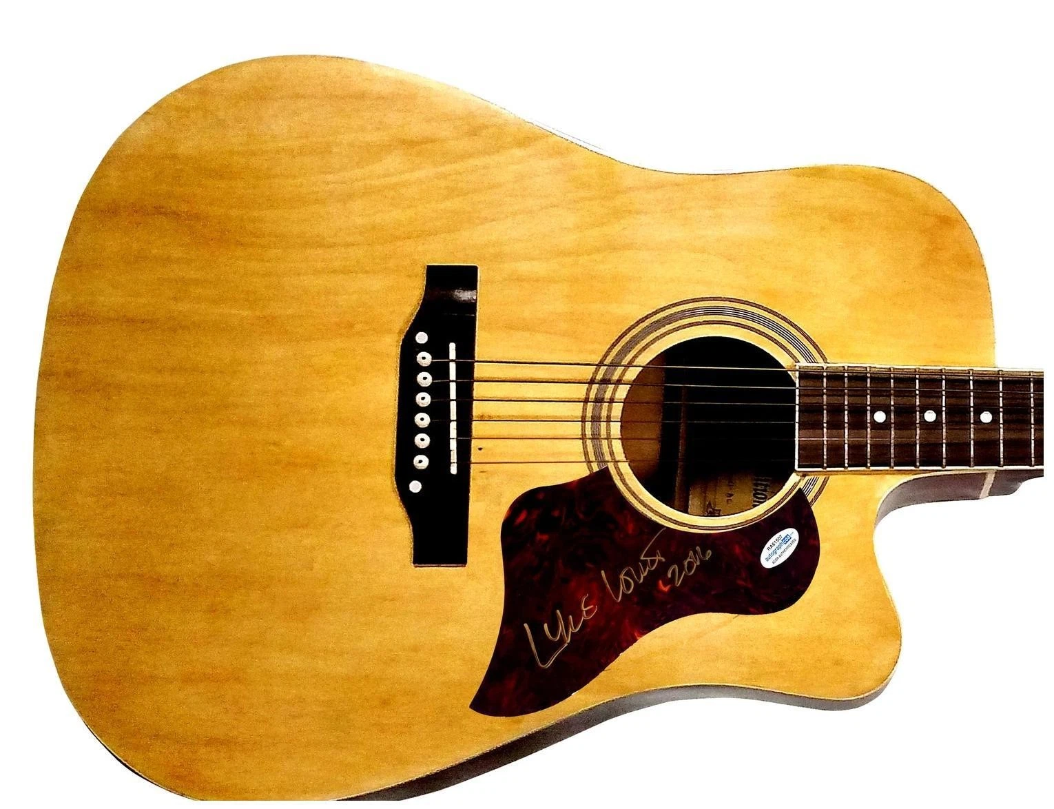 Lyle Lovett Signed Autographed Acoustic Guitar ACOA