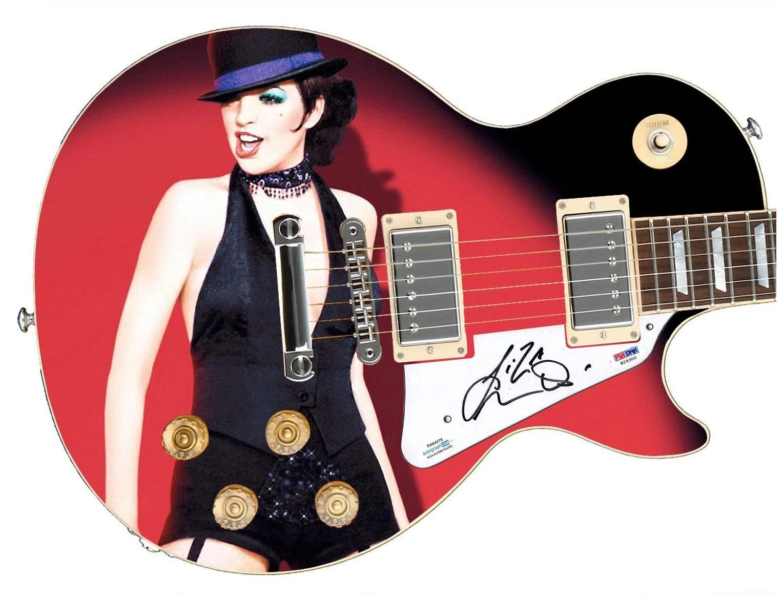 Liza Minnelli Signed Autographed 1/1 Custom Graphics Photo Guitar ACOA