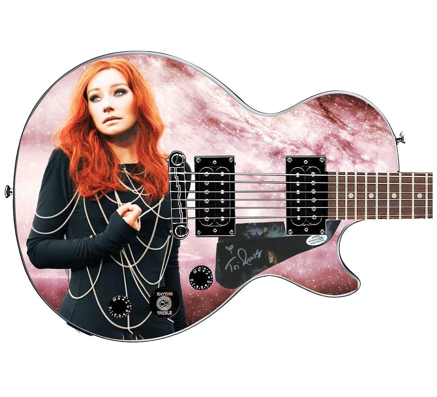 Tori Amos Signed Gibson Epiphone Les Paul Photo Graphics Guitar ACOA ACOA