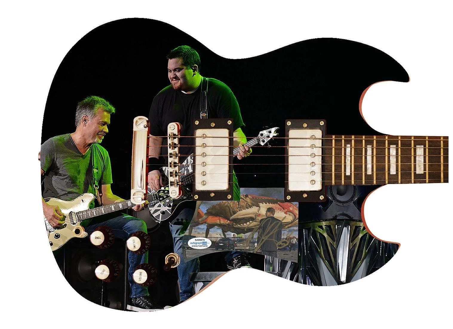 Wolfgang Van Halen Signed Autographed Custom Photo Graphics Guitar ACOA ACOA