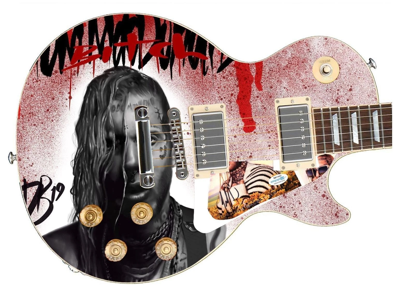 Tom MacDonald Signed Autographed Custom Photo Graphics Guitar ACOA