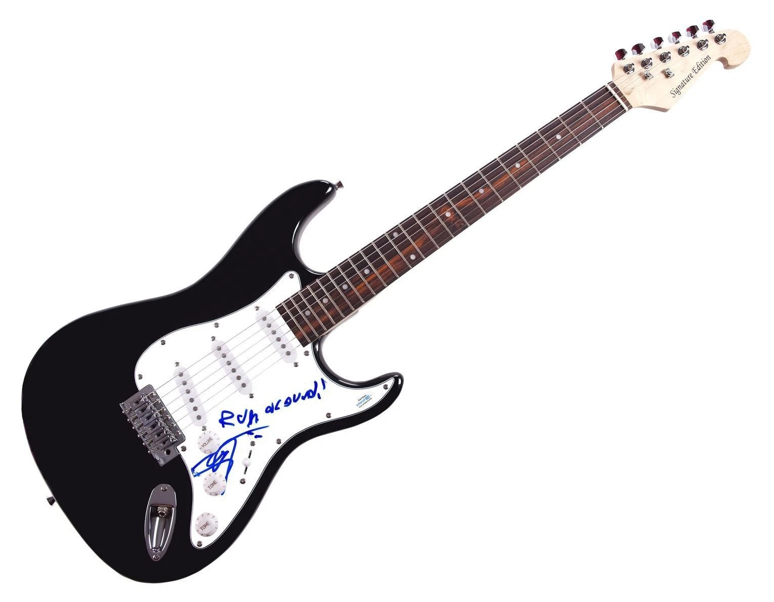 Blues Traveler John Popper Signed Autographed Guitar w Lyrics Run Around ACOA
