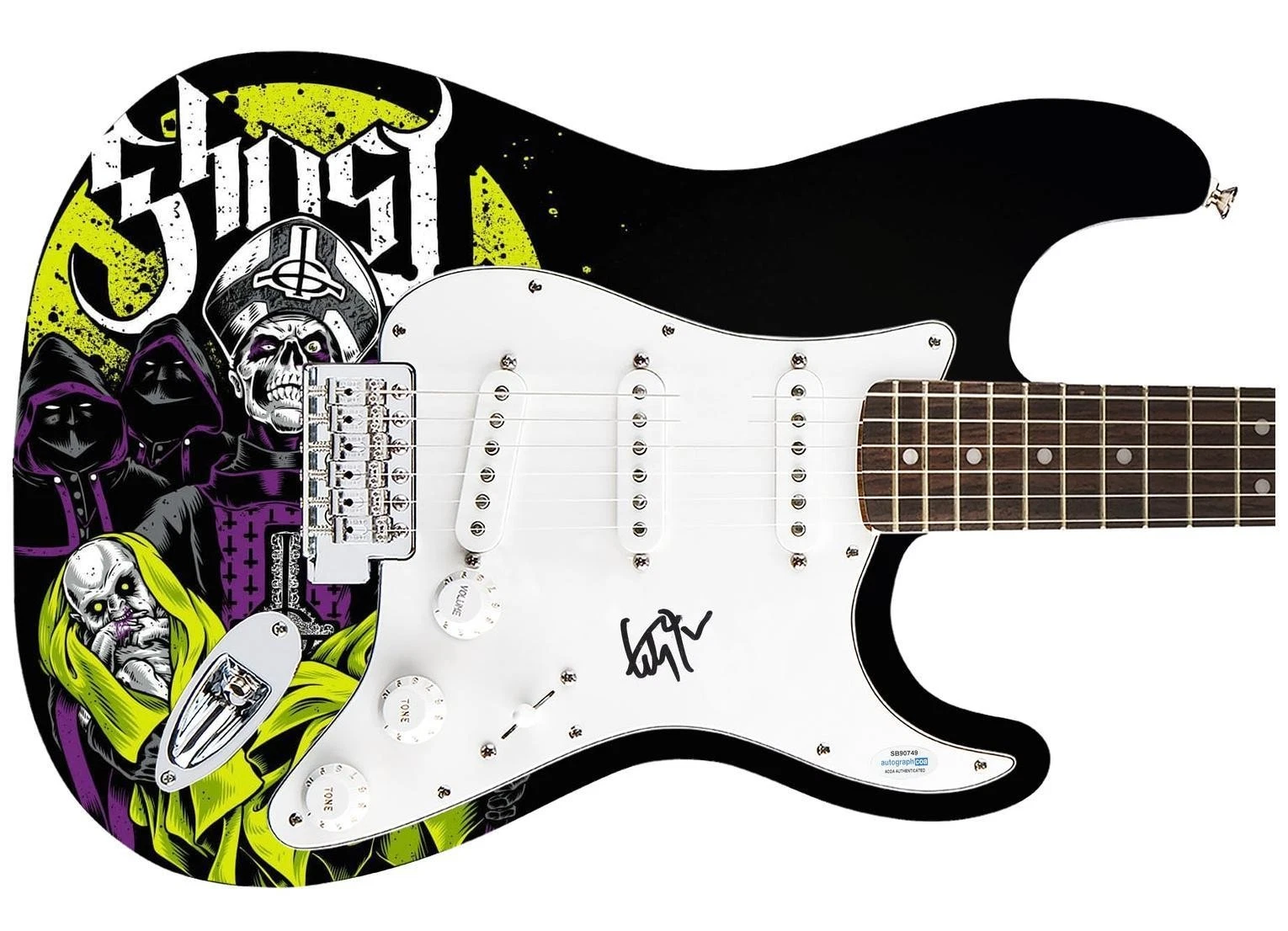 Ghost Tobias Forge Signed Autographed 1/1 Custom Graphics Photo Guitar ACOA