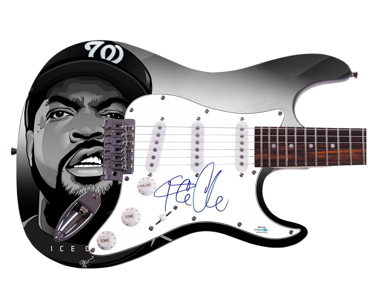 Ice Cube Signed Autographed Custom Graphics Guitar NWA ACOA